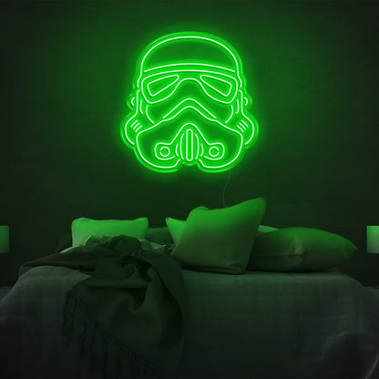 Purple Storm Trooper Helmet Led Neon Sign Sci-Fi Bedroom Decor | Shineneon