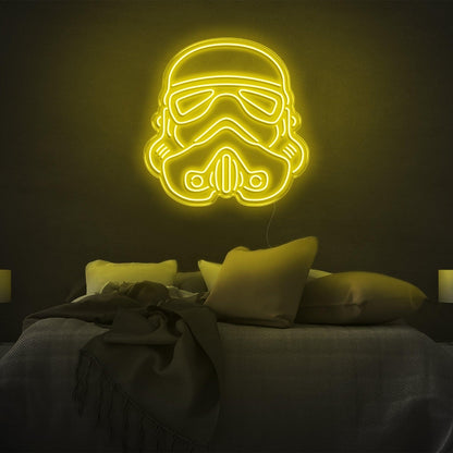 Purple Storm Trooper Helmet Led Neon Sign Sci-Fi Bedroom Decor | Shineneon