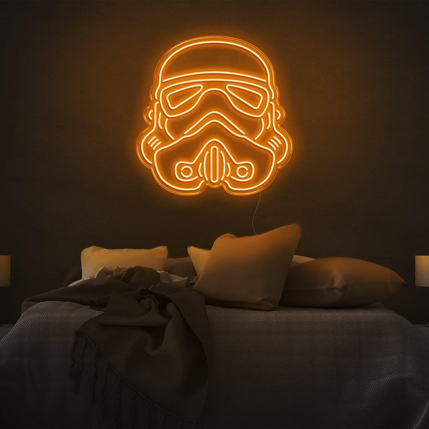 Purple Storm Trooper Helmet Led Neon Sign Sci-Fi Bedroom Decor | Shineneon