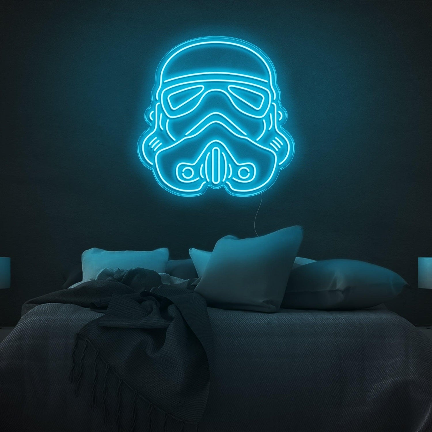 Purple Storm Trooper Helmet Led Neon Sign Sci-Fi Bedroom Decor | Shineneon