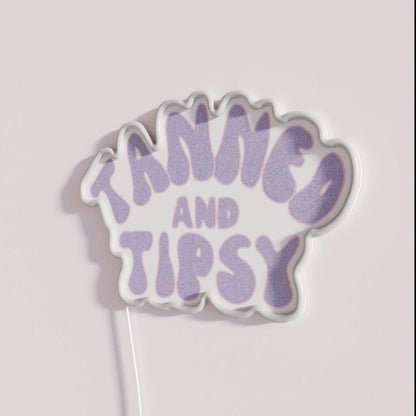 Purple Tanned And Tipsy Rgb Led Neon Sign - Shineneon
