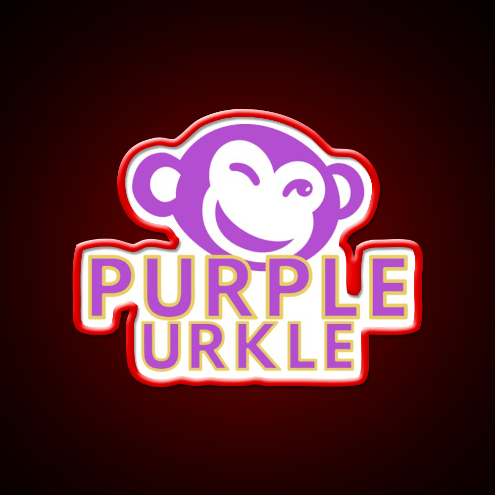 Purple Urkle Hemp Inspired Green Leaf Led Neon Sign Rgb Color - Shineneon
