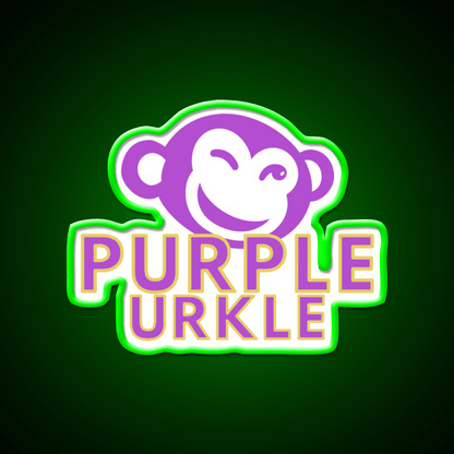 Purple Urkle Hemp Inspired Green Leaf Led Neon Sign Rgb Color - Shineneon