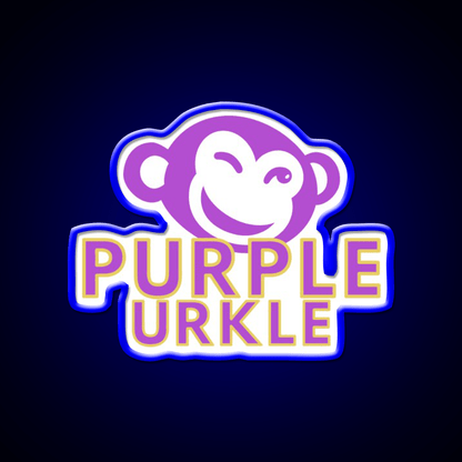 Purple Urkle Hemp Inspired Green Leaf Led Neon Sign Rgb Color - Shineneon
