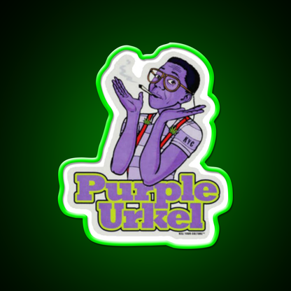 Purple Urkle Hemp Inspired Green Leaf Led Neon Sign Room Light Sign Rgb Color - LED neon sign view 8