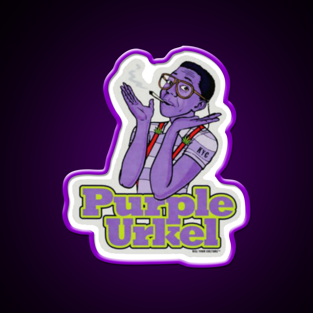 Purple Urkle Hemp Inspired Green Leaf Led Neon Sign Room Light Sign Rgb Color - LED neon sign view 9