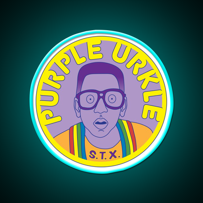 Purple Urkle Hemp Inspired Green Leaf Led Neon Sign Wall Art Rgb Color - Size and dimension reference