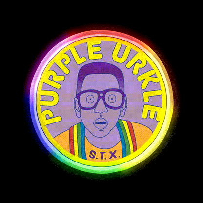 Purple Urkle Hemp Inspired Green Leaf Led Neon Sign Wall Art Rgb Color - LED neon sign close-up detail