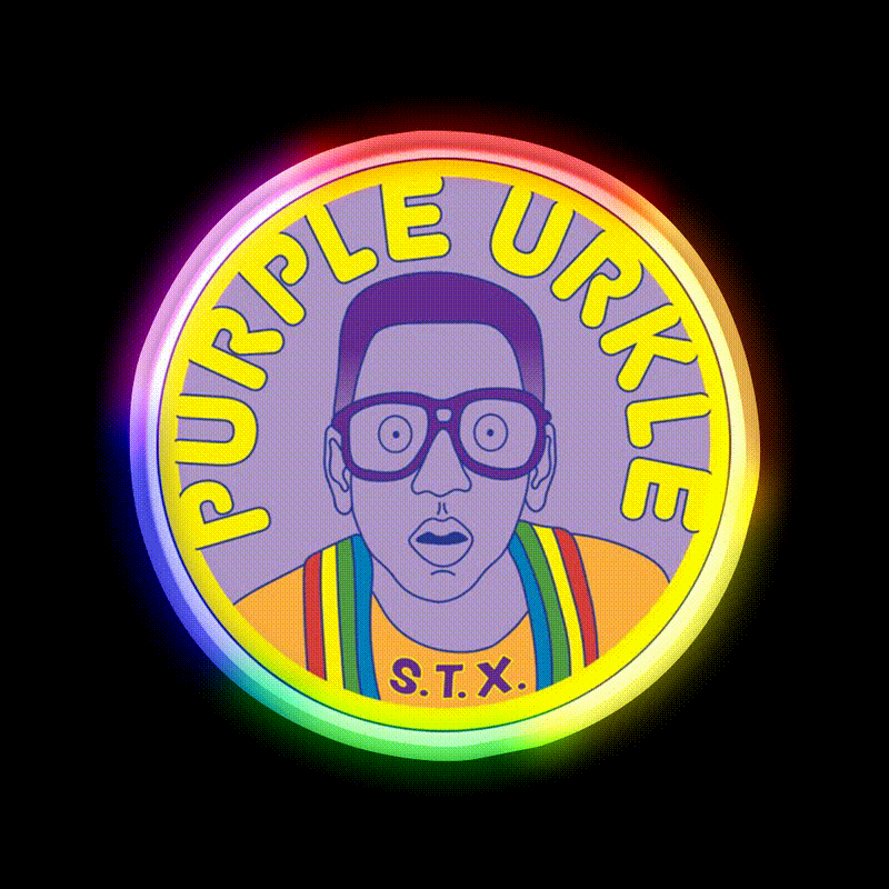 Purple Urkle Hemp Inspired Green Leaf Led Neon Sign Wall Art Rgb Color - LED neon sign close-up detail
