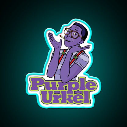 Purple Urkle Summer Hemp Inspired Green Leaf Led Neon Sign Rgb Color - Size and dimension reference