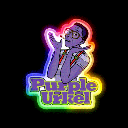 Purple Urkle Summer Hemp Inspired Green Leaf Led Neon Sign Rgb Color - LED neon sign close-up detail