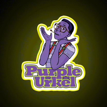 Purple Urkle Summer Hemp Inspired Green Leaf Led Neon Sign Rgb Color - Custom LED neon sign front view