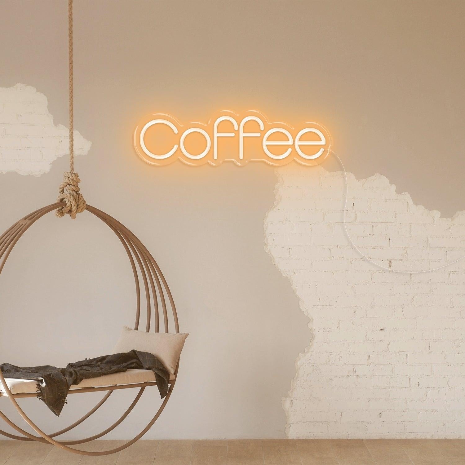 Purple-White Coffee Led Neon Sign For Cafe Wall Decor | Shineneon