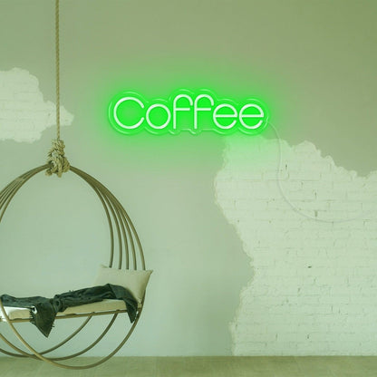 Purple-White Coffee Led Neon Sign For Cafe Wall Decor | Shineneon