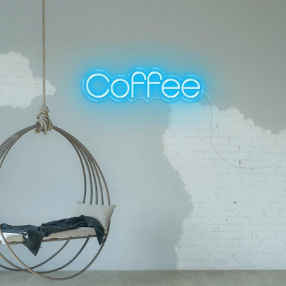 Purple-White Coffee Led Neon Sign For Cafe Wall Decor | Shineneon