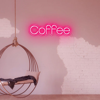 Purple-White Coffee Led Neon Sign For Cafe Wall Decor | Shineneon