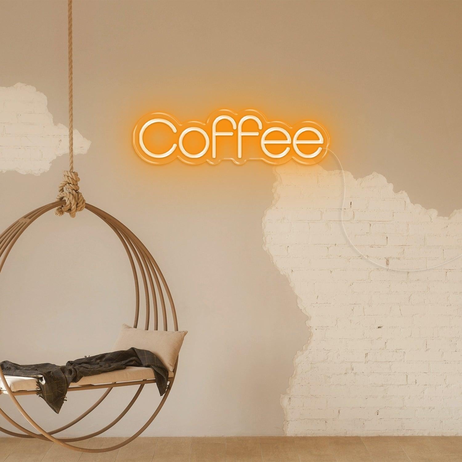 Purple-White Coffee Led Neon Sign For Cafe Wall Decor | Shineneon