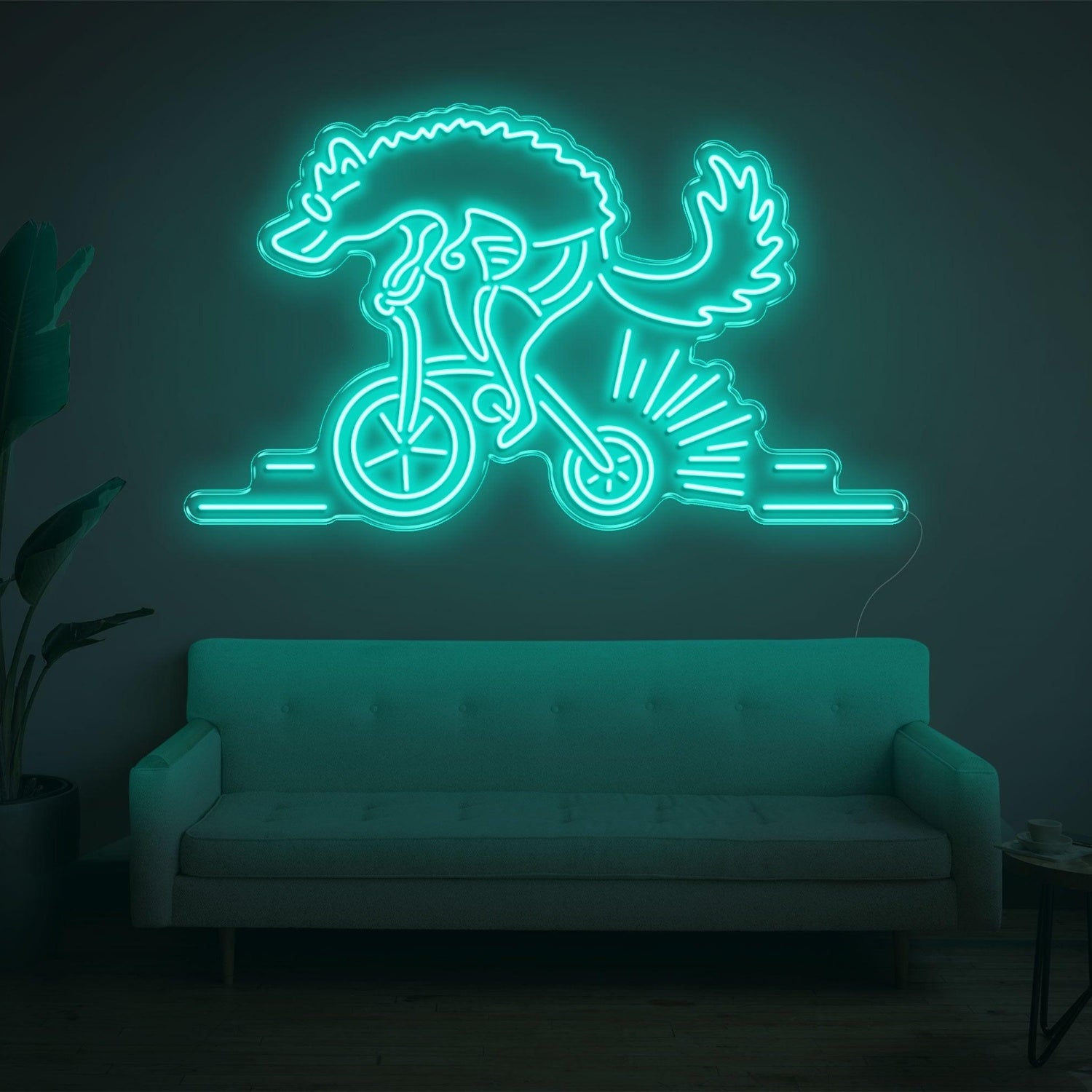 Purple Wolf Riding Bike Led Neon Sign For Modern Home Wall Decor | Shineneon