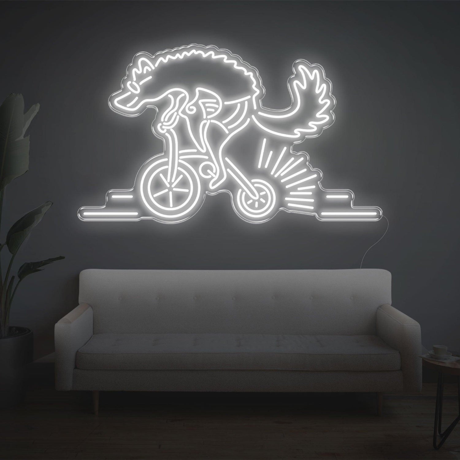 Purple Wolf Riding Bike Led Neon Sign For Modern Home Wall Decor | Shineneon