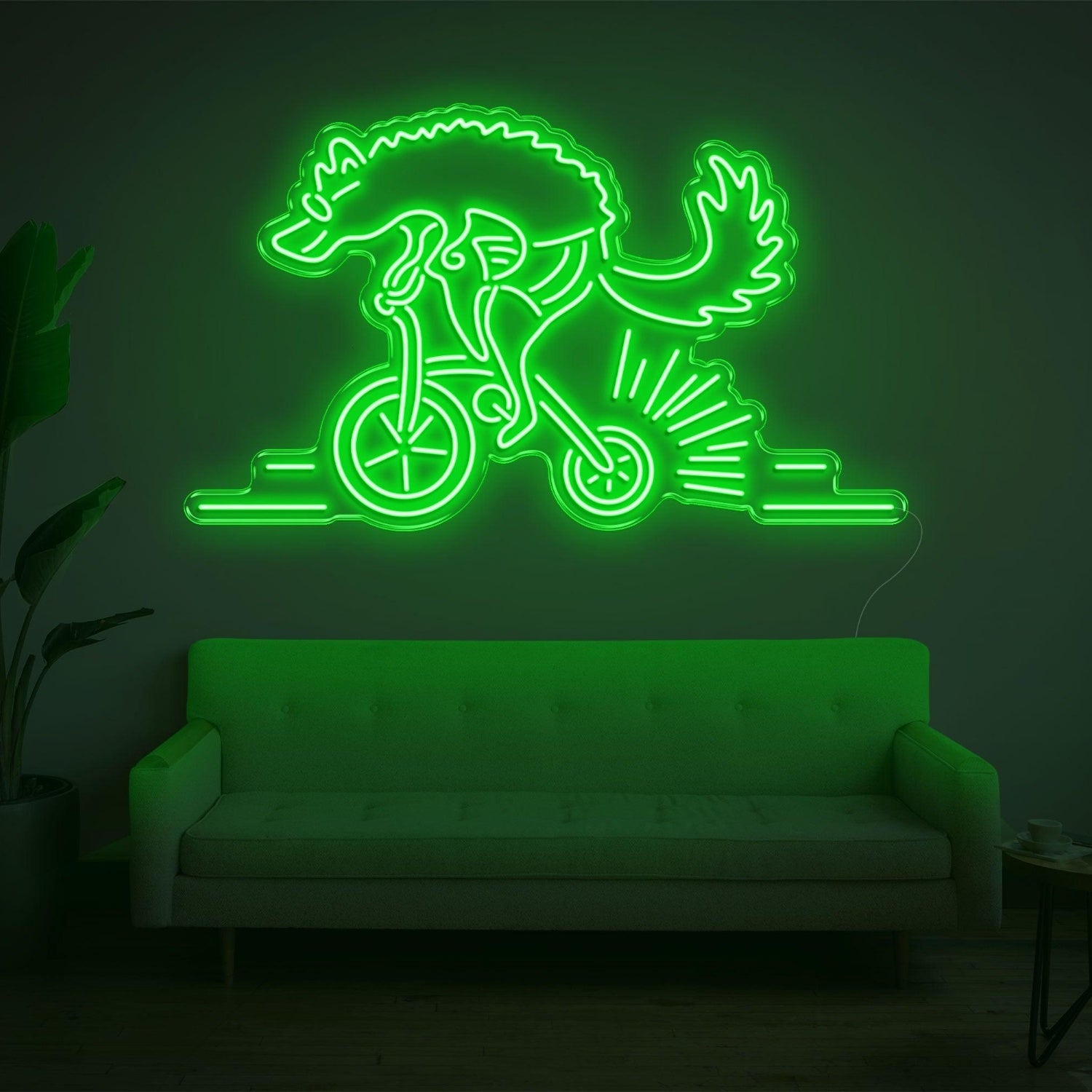 Purple Wolf Riding Bike Led Neon Sign For Modern Home Wall Decor | Shineneon