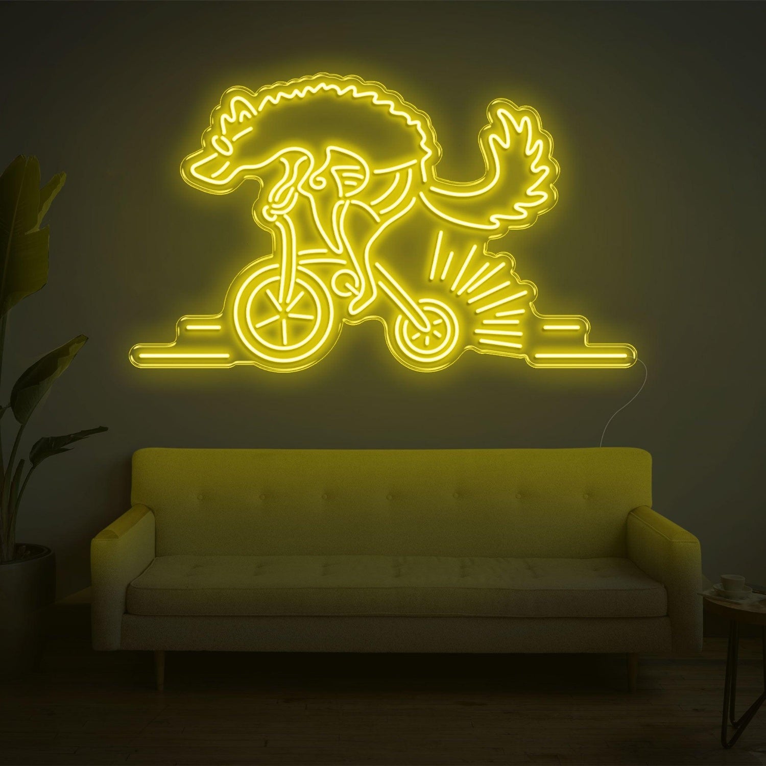 Purple Wolf Riding Bike Led Neon Sign For Modern Home Wall Decor | Shineneon