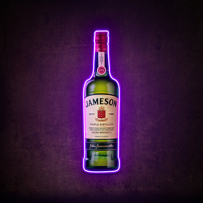 Jameson Whiskey USB LED Neon Sign Bar Decor Man Cave Home Wall Art