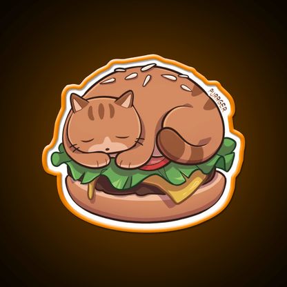 Purrger Fast Food Led Neon Sign For Burger Place Rgb Color - Shineneon
