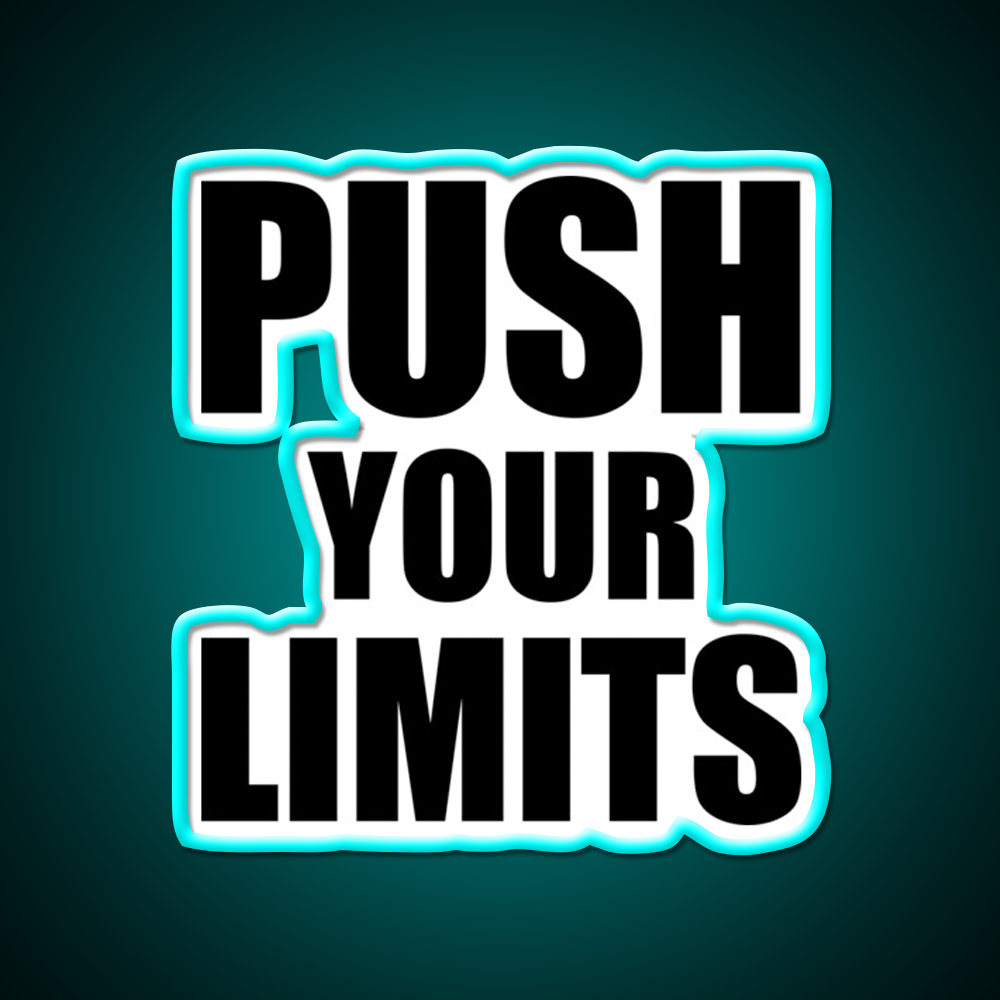 Push Your Limits Gym Gym Fitness Led Neon Sign Rgb Color