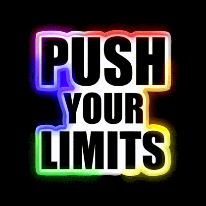 Push Your Limits Gym Gym Fitness Led Neon Sign Rgb Color