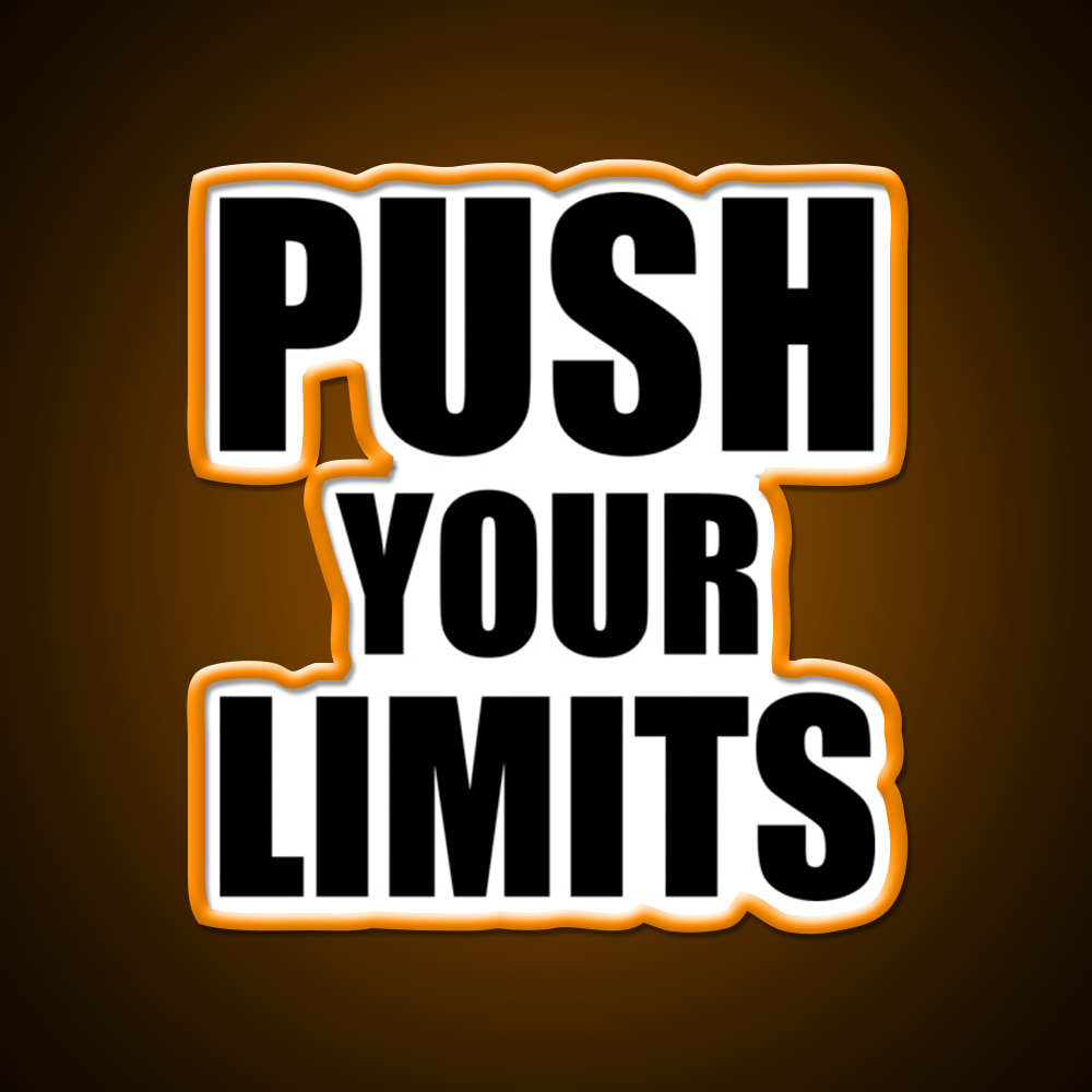 Push Your Limits Gym Gym Fitness Led Neon Sign Rgb Color