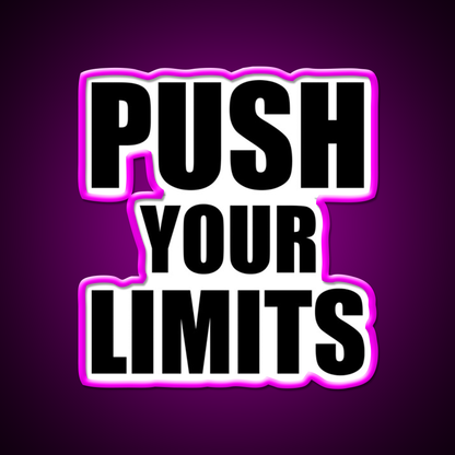 Push Your Limits Gym Gym Fitness Led Neon Sign Rgb Color