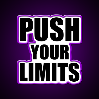 Push Your Limits Gym Gym Fitness Led Neon Sign Rgb Color