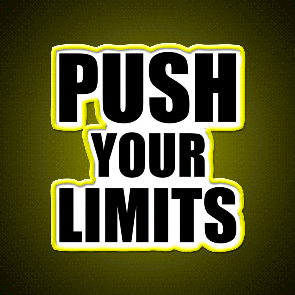 Push Your Limits Gym Gym Fitness Led Neon Sign Rgb Color