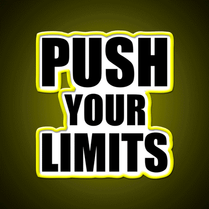 Push Your Limits Gym Gym Fitness Led Neon Sign Rgb Color