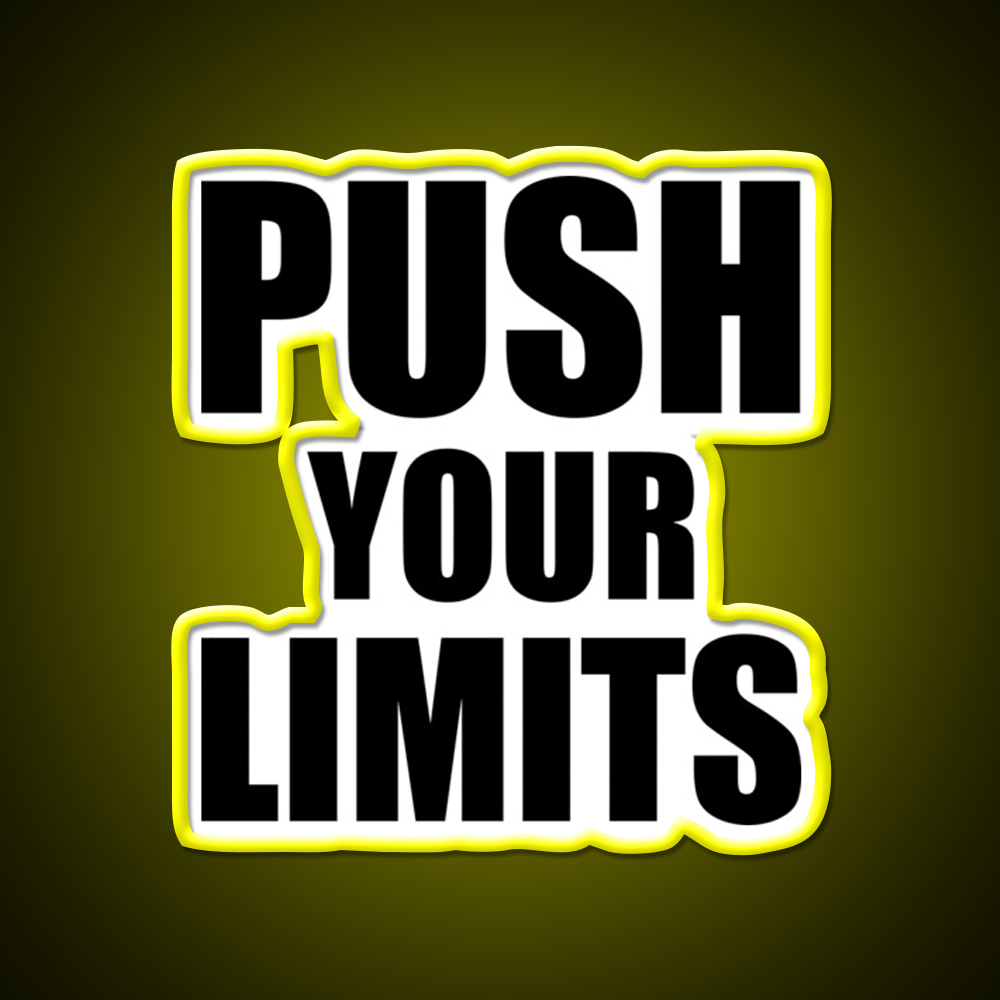Push Your Limits Gym Gym Fitness Led Neon Sign Rgb Color