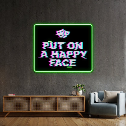 Put On A Happy Face Artwork Led Signs For Room