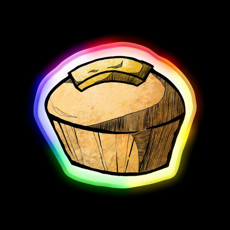 Puto Cake Snack Food Led Neon Sign Rgb Color - LED neon sign close-up detail
