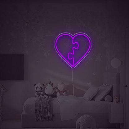Puzzle Heart Led Neon Sign | Shineneon