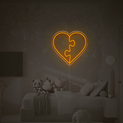 Puzzle Heart Led Neon Sign | Shineneon