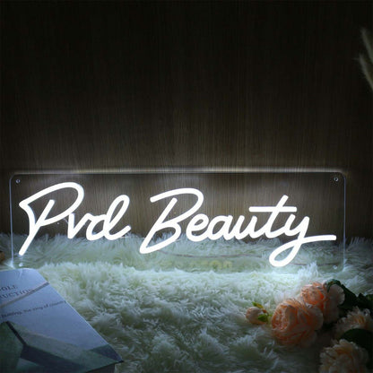 Pvd Beauty White Led Neon Sign | Shineneon
