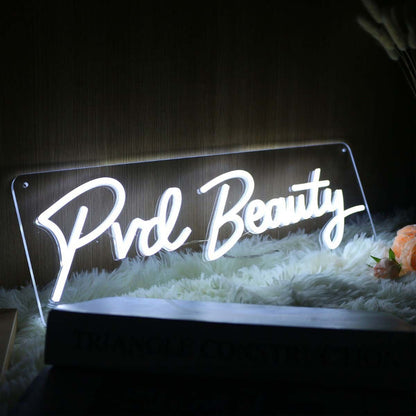 Pvd Beauty White Led Neon Sign | Shineneon