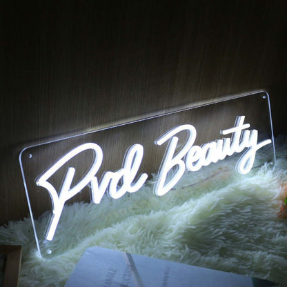 Pvd Beauty White Led Neon Sign | Shineneon
