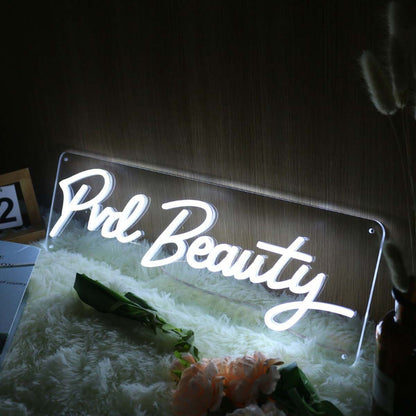 Pvd Beauty White Led Neon Sign | Shineneon