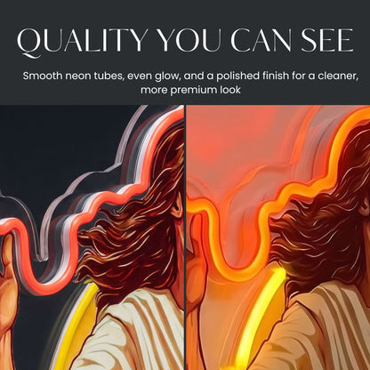 ShineNeon™ Jesus Basketball Neon Sign Holy Hoops Art for Man Cave USB Power