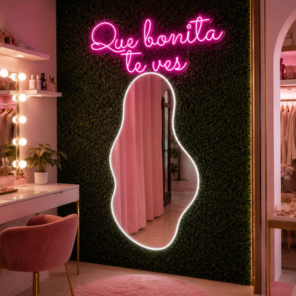 Que Bonita Te Ves LED Neon Sign - 03 Real Lifestyle Scene