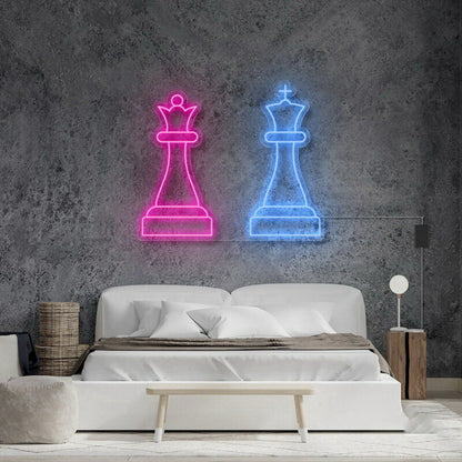 Queen King Chess Neon Sign | Shineneon