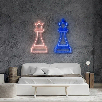 Queen King Chess Neon Sign | Shineneon