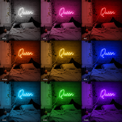 Queen LED Neon Sign - 05 Color Grid