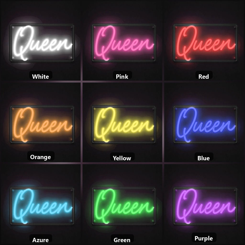 Queen LED Neon Sign Garage Man Cave Neon Sign - Shineneon