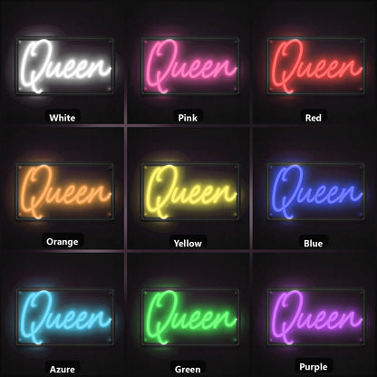 Queen LED Neon Sign Garage Man Cave Neon Sign - Shineneon